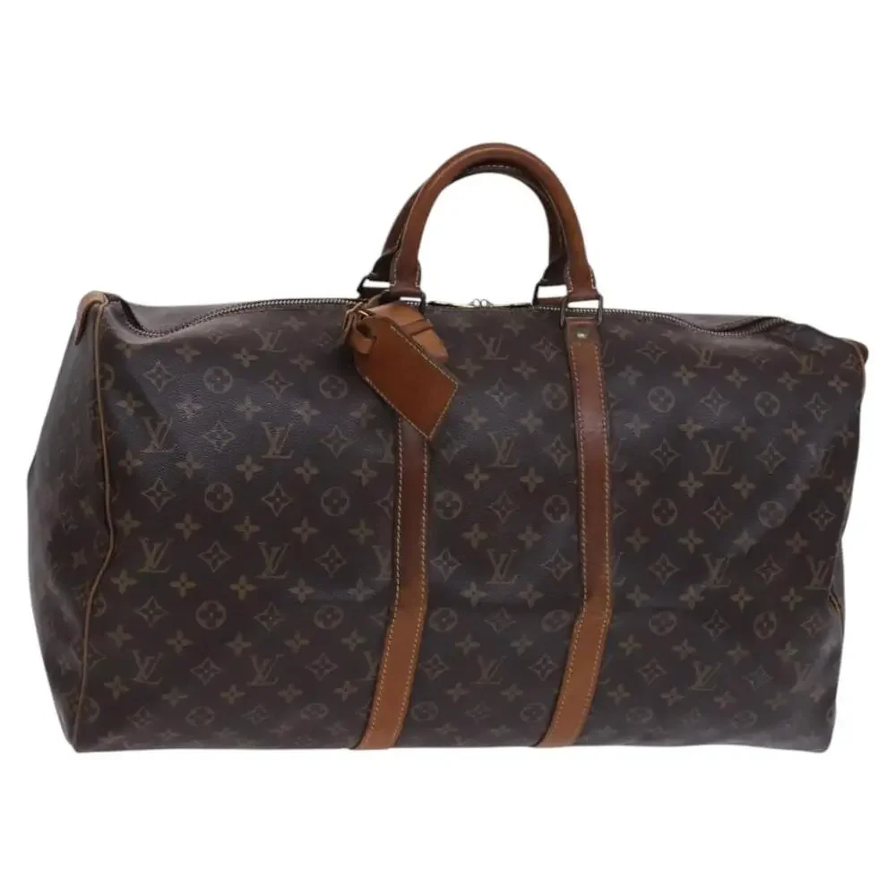 LOUIS VUITTON Monogram Keepall 55 Boston Bag M41424